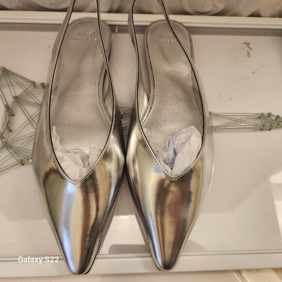 MARC FISHER Graceful Pointed Toe Slingback Flats. Leather. NWOT. Size 9.5 - Picture 4 of 7